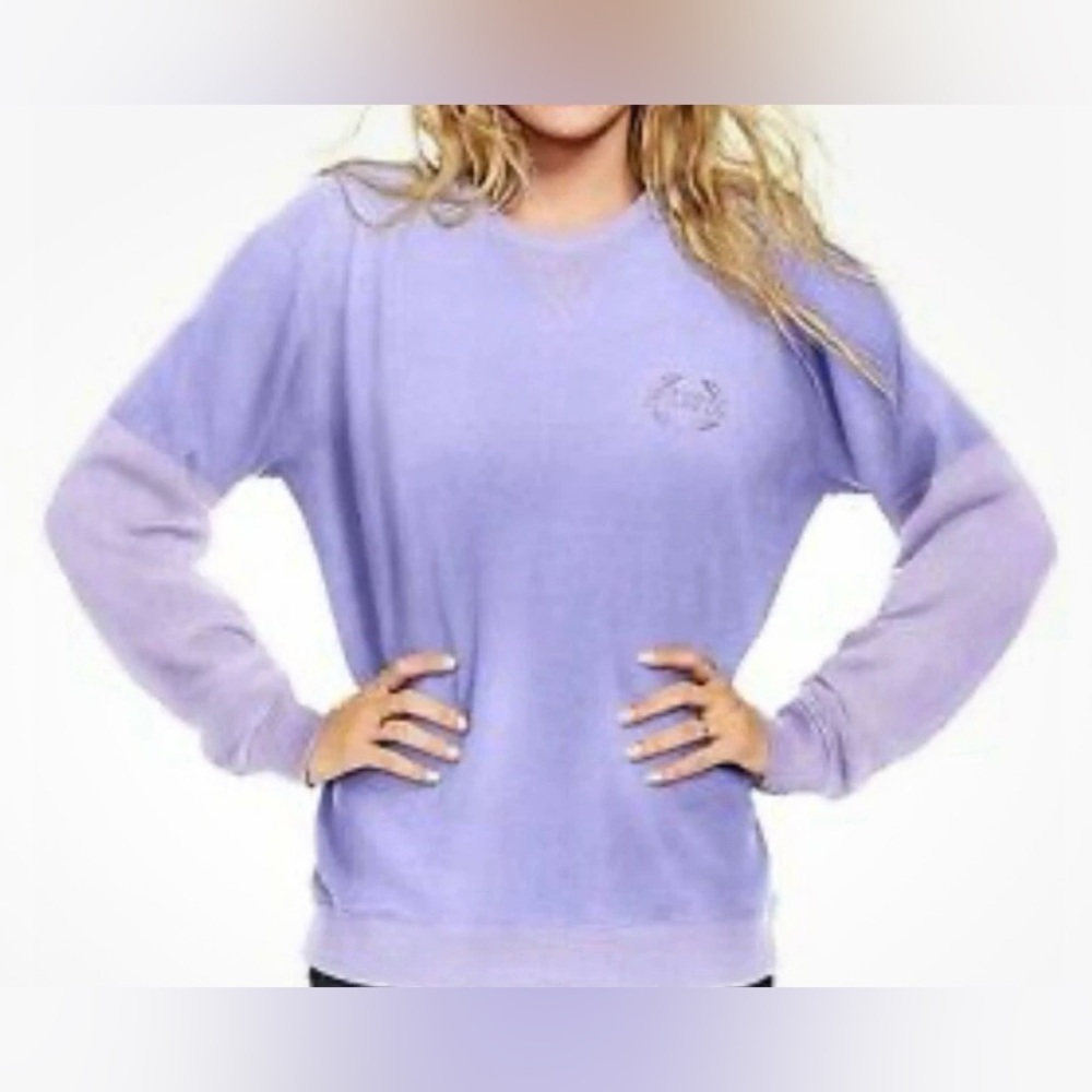 PINK Victoria's Secret Lavender Velour Sweatshirt - Size XS